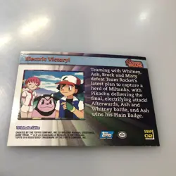 2001 Topps Pokemon Johto League Champions Screen Snaps Electric Victory NM HOLO - Image 4