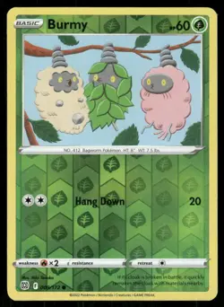 Burmy 009/172 Common Brilliant Stars Pokemon Reverse Holo Near Mint - Image 1
