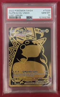 Pokemon Pikachu Vmax TG29/TG30 Lost Origin PSA 10 Gem Mint - Image 1