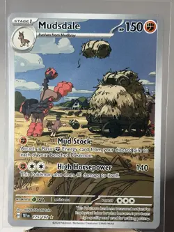 Pokemon Mudsdale 175/162 SV: Temporal Forces Illustration Rare NM - Image 1