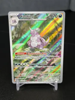 Nidoking 174/165 Illustration Rare Scarlet & Violet 151 Pokemon TCG English NM - Image 1
