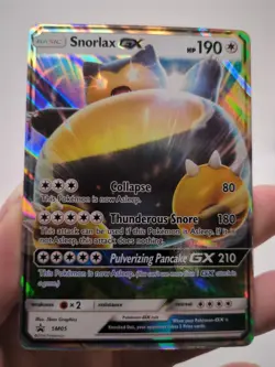 Snorlax GX Promo Holo SM05 Pokemon TCG 190 HP Collapse Thunderous Snore - Image 1