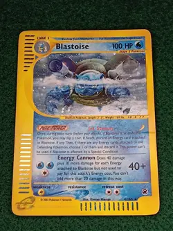 Pokemon TCG Blastoise 4/165 Expedition Base Set Holo Rare English 2002 - Image 2