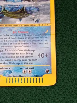 Pokemon TCG Blastoise 4/165 Expedition Base Set Holo Rare English 2002 - Image 5