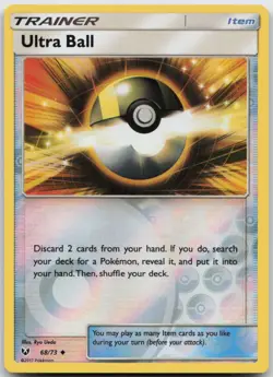 Ultra Ball 68/73 Uncommon Shining Legends Pokemon TCG Reverse Holo NM - Image 1