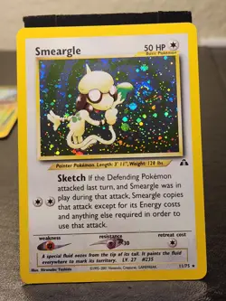 Pokemon TCG Smeargle 11/75 Neo Discovery Holo 2001 Perfect SWIRL placement Vtg - Image 1