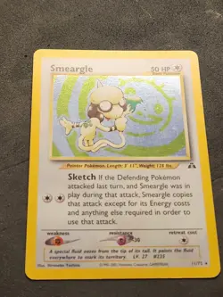 Pokemon TCG Smeargle 11/75 Neo Discovery Holo 2001 Perfect SWIRL placement Vtg - Image 5