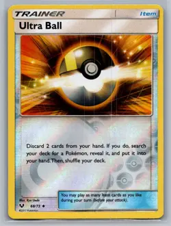 Ultra Ball 68/73 Uncommon Shining Legends Pokemon Reverse Holo Lightly Played - Image 1