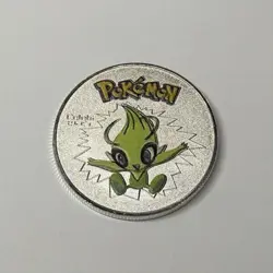 NEW Pokemon Celebi Premium High Quality Rare collectible Metal Silver Coin M/NM - Image 1
