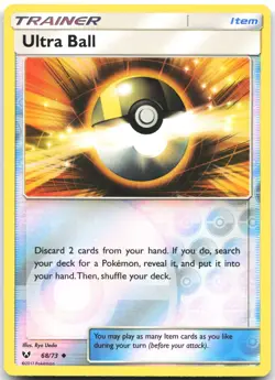Ultra Ball 68/73 Uncommon Shining Legends Pokemon Reverse Holo Near Mint - Image 1