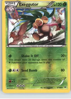 Exeggutor 2/108 Uncommon Roaring Skies Pokemon Reverse Holo Near Mint - Image 1