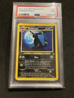 Umbreon 13/75 Carta Pokemon PSA 9 Holo English Neo Discovery #13 - Image 1
