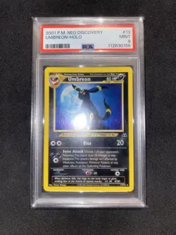Umbreon 13/75 Carta Pokemon PSA 9 Holo English Neo Discovery #13 - Image 3