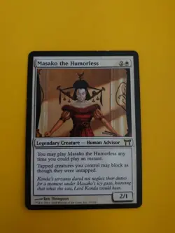 Masako the humorless. Rare Human Advisor Champions of Kamigawa. MTG Card. - Image 1