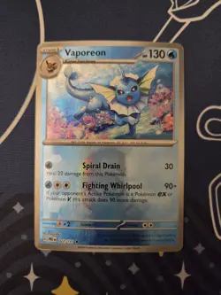 Pokemon TCG Vaporeon Reverse Holo Pokeball Prismatic Evolutions 22/131 - Image 1