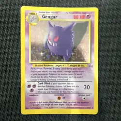Pokemon Gengar 5/62 Fossil Unlimited Holo Rare Holo 1999 English Wizards - Image 1