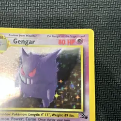 Pokemon Gengar 5/62 Fossil Unlimited Holo Rare Holo 1999 English Wizards - Image 3