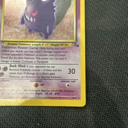 Pokemon Gengar 5/62 Fossil Unlimited Holo Rare Holo 1999 English Wizards - Image 4