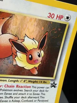 Pokemon TCG WOTC Eevee 11 Black Star Promo Cosmos Holo SWIRL LP/NM - Image 4