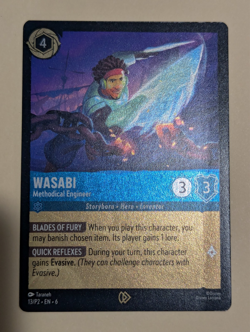 Disney Lorcana Wasabi Methodical Engineer 13/P2 OP Promo Cold-Foil NM - Image 1