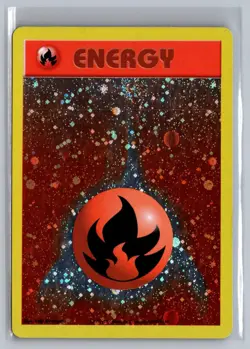 Fire Energy Holo League & Championship Cards Pokemon NM Swirl - Image 1