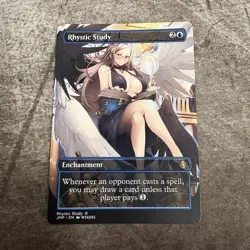 Rhystic Study - Custom Art MTG Magic The Gathering Playtest Card - Image 1