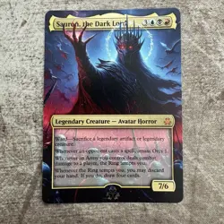 Sauron, the Dark Lord - Custom Art MTG Magic The Gathering Playtest Card - Image 1