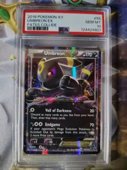 Pokemon Umbreon EX 55/124 Holo Card Fates Collide PSA 10 - Image 1