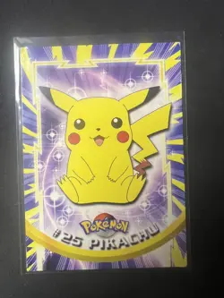 Topps Pokemon Pikachu Card #25 1st Print Blue Label 1999 TV Animation Series - Image 1