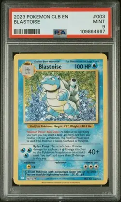 Blastoise 003/034 Trading Card Game Classic Holo PSA 9 - Free Shipping - Image 1