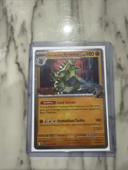 Team Rockets Tyranitar Destined Rivals Staff Promo Card 096/182 NM Condition - Image 3