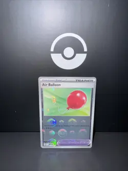 Air Balloon 079/086Sv: Black Reverse Holo Pokeball Pokemon Card NM -GM - Image 1