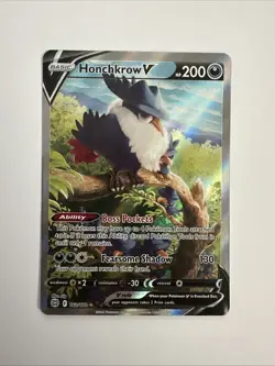 Pokemon TCG Honchkrow V Alternate Full Art Holo Card 162/172 Brilliant Stars - Image 1