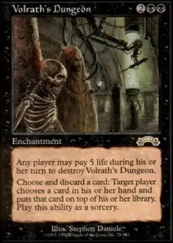 Volrath's Dungeon ~ Heavily Played Exodus MTG Magic UltimateMTG Black Card - Image 1