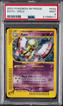 2003 POKEMON SKYRIDGE #H32 XATU-HOLO PSA 9 - Image 1