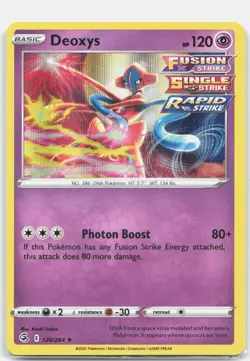 Deoxys 120/264 Holo Rare Fusion Strike Pokemon Holo Near Mint - Image 1