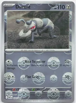 Durant (Poke Ball Pattern) 070/086 Uncommon White Flare Pokemon Near Mint - Image 1