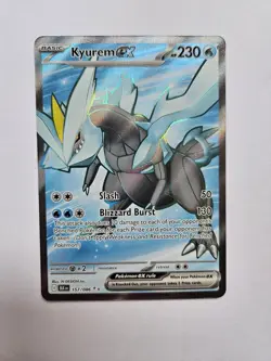 Pokemon TCG Card Kyurem Ex 157/086 SV Black Bolt Full Art Rare - Image 1