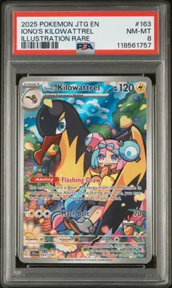 2025 POKEMON JTG EN-JOURNEY TOGETHER #163 IONO'S KILOWATTREL ILLUSTRATION RARE - Image 1