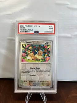 Pokemon TCG Eevee Reverse Holo 050/064 SV Shrouded Fable PSA 9 Mint - Image 1