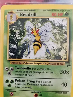 Pokemon 2000 Game Base Set 2 Beedrill #21 PSA 9 - Image 4