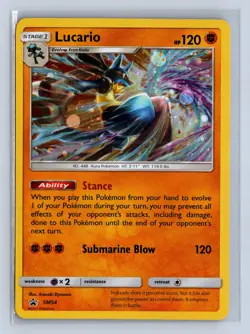2017 Pokemon Sun & Moon Black Star Promo Lucario #SM54 - Image 1