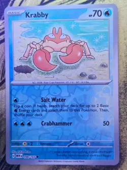 Krabby 098/165 Common 151 Pokemon Reverse Holo Near Mint - Image 1
