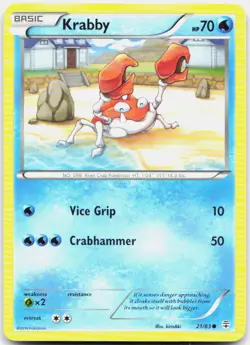 Krabby 21/83 Common Generations Pokemon LP - Image 1