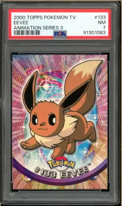 Pokemon - Eevee Topps Pokemon TV Animation Series 3 #133 PSA 7 - Image 1