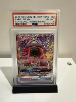 Pokemon TCG PSA 8 Tapu Lele GX Celebrations Classic Collection Holo 60/145 - Image 1