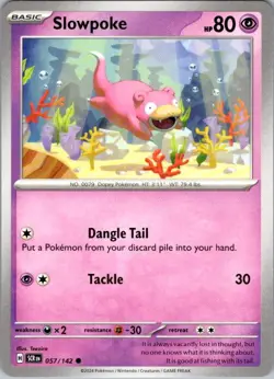 Slowpoke 57/142 Common Stellar Crown Pokemon Near Mint - Image 1