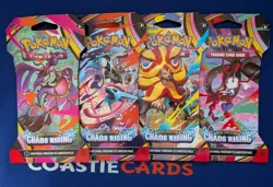 Pokemon Chaos Rising Sleeved Booster Pack Art Set 4 Packs NEW SEALED - Image 1