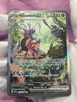 Pokemon TCG Koraidon ex 247/198 Scarlet & Violet Special Illustration Rare LP - Image 3