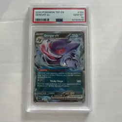 Pokemon TCG Gengar EX Temporal Forces Gengar ex 104/162 PSA 10 - Image 1